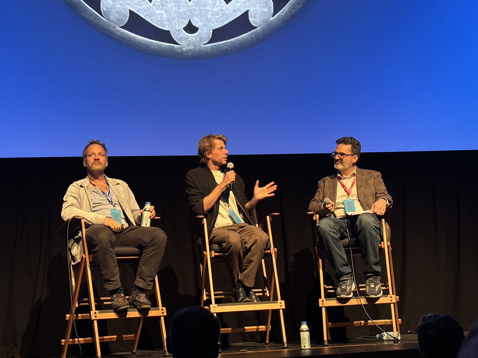 Peter Sarsgaard and Tim Fehlbaum at the 2024 Telluride Film Festival after a screening of the movie, September 5