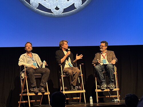 Peter Sarsgaard and Tim Fehlbaum at the 2024 Telluride Film Festival after a screening of the movie, September 5