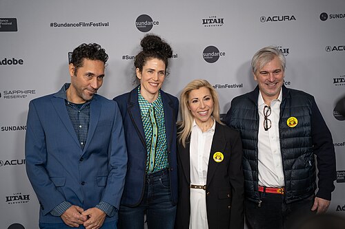 Shachar Langlev, NB Mager, Julie Christeas, and Frank Hall Green at the premiere of Run Amok at Sundance Film Festival 2026.