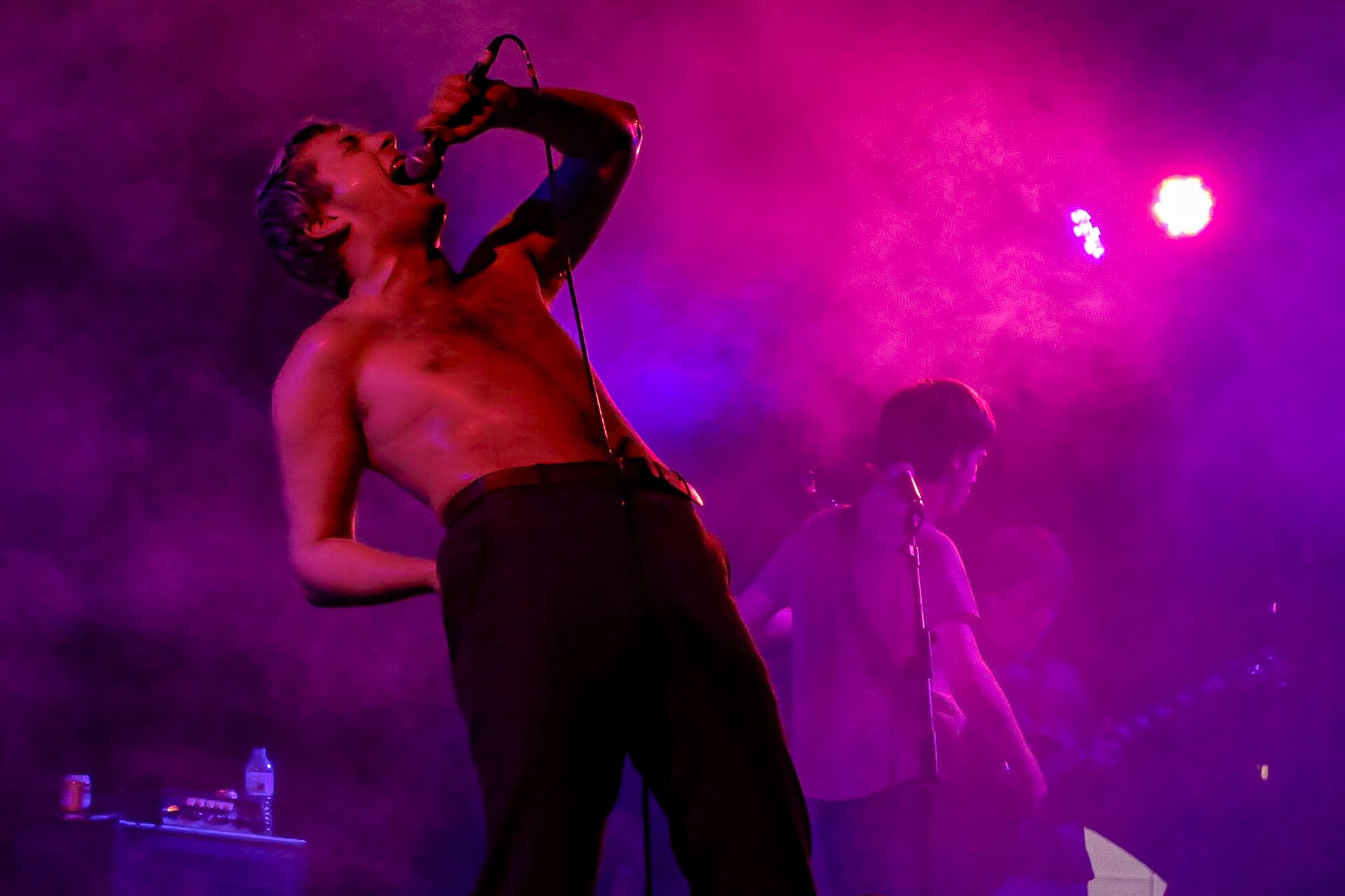 Shame performing at Y Not Festival in July 2018