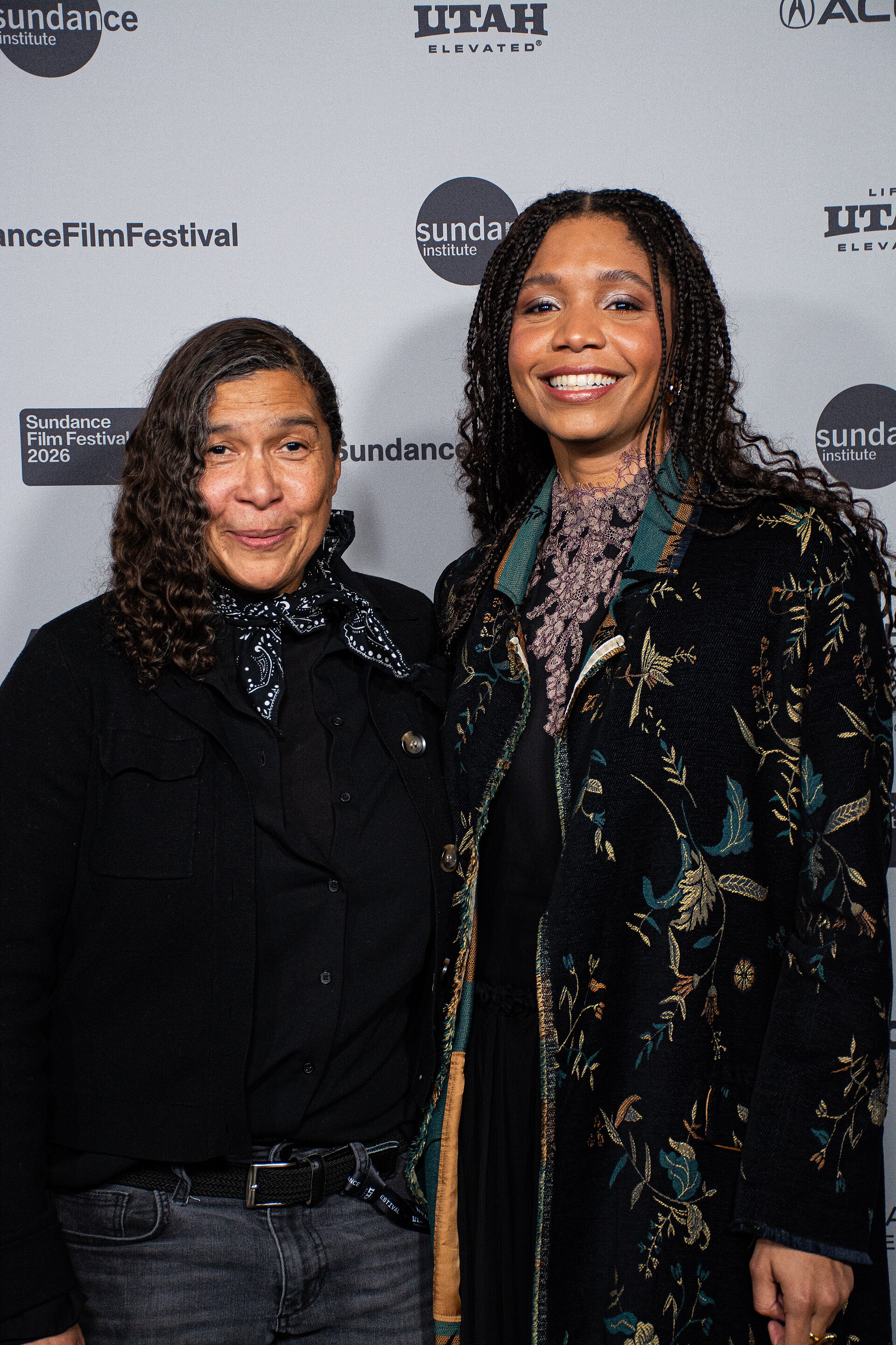 Shari Frilot and Olive Nwosu at the 2026 Sundance Film Festival for LADY.