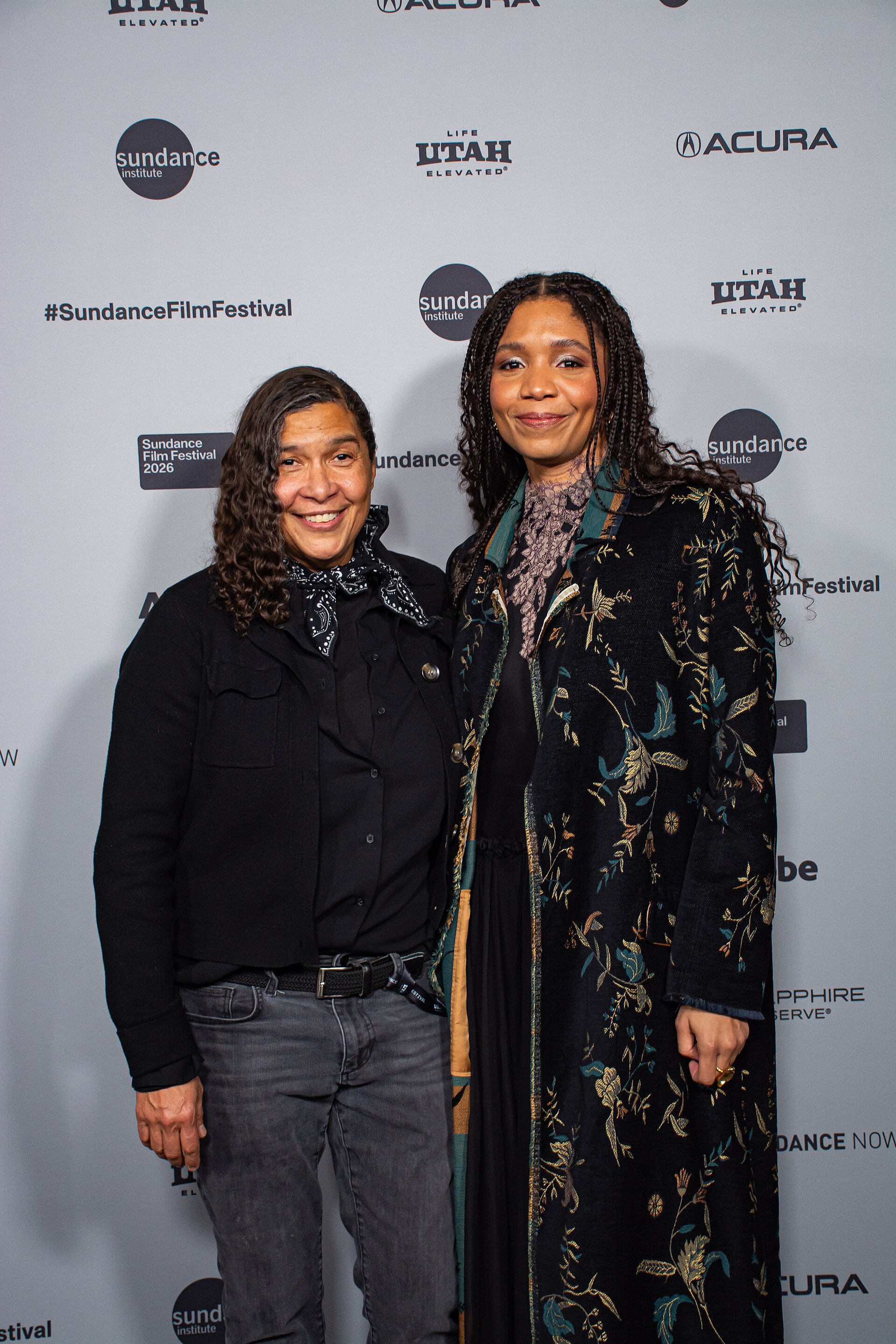 Shari Frilot and Olive Nwosu at the 2026 Sundance Film Festival for LADY.