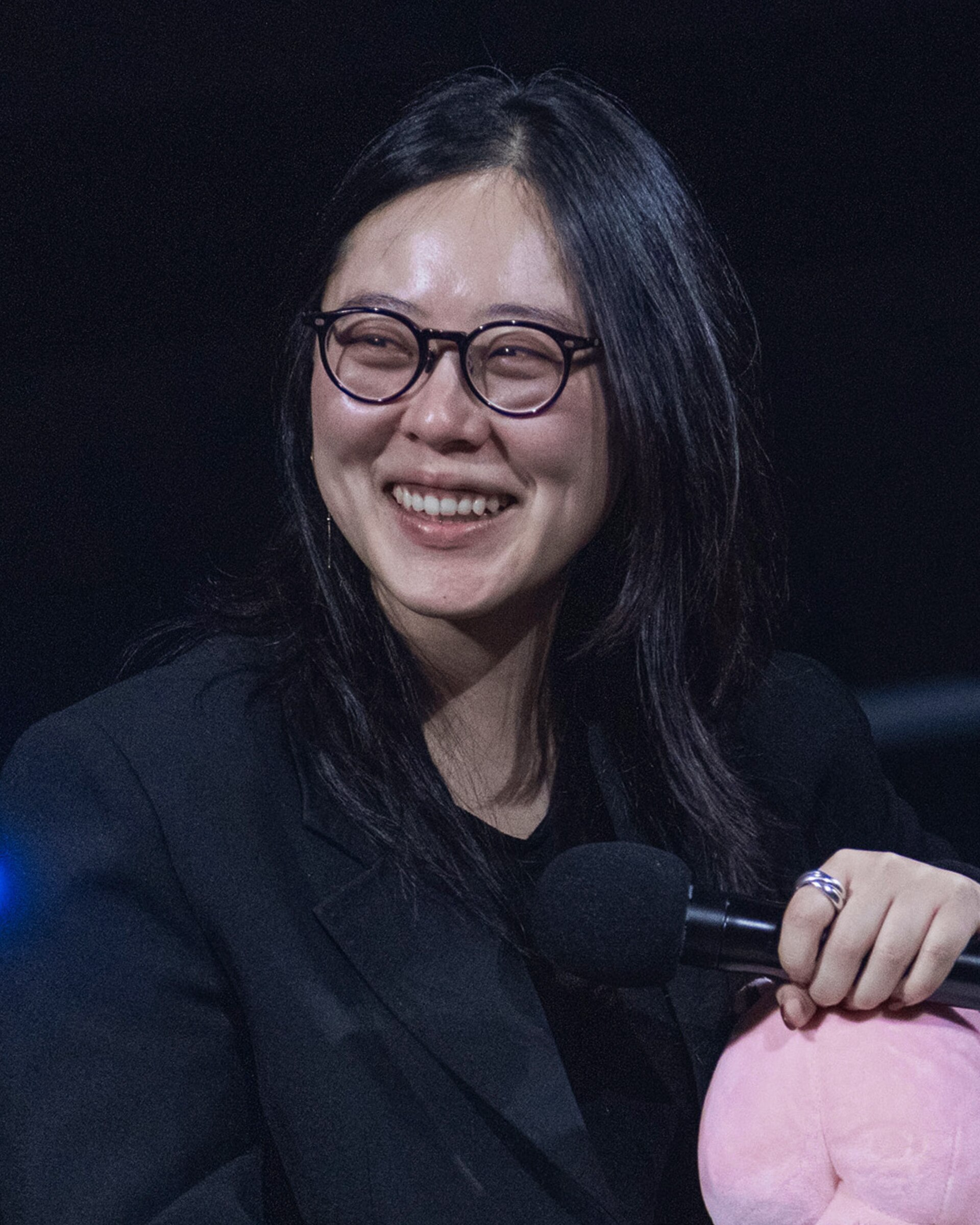 Sharon Choi at a panel for Okja in Los Angeles, California