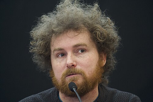 Simon Allison, co-founder and editor-in-chief of The Continent, speaking at the International Journalism Festival 2024 In Perugia, Italy as part of a panel called “Decolonizing Journalism—Africa: exploring new news (why news doesn’t have to be bad).”