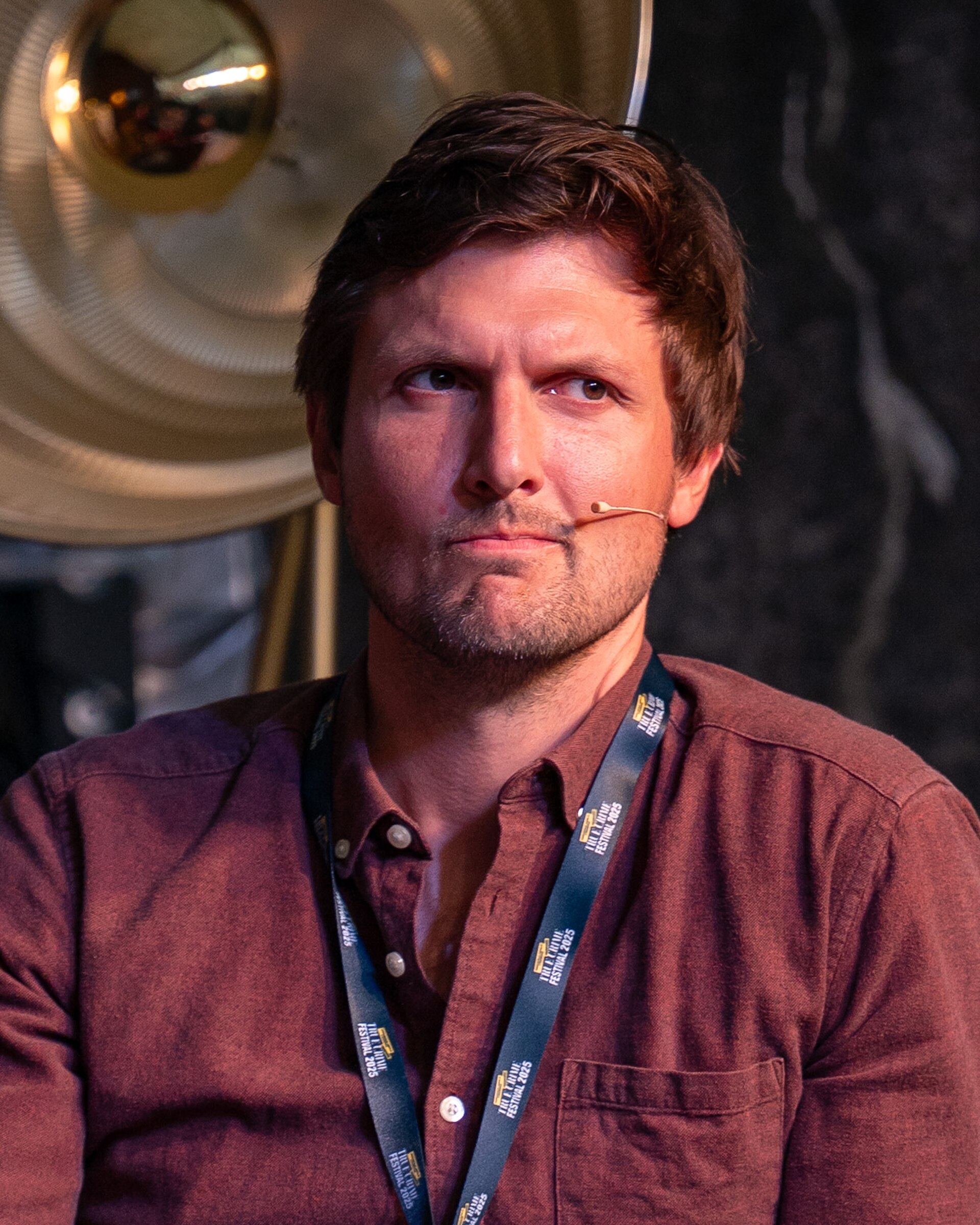 Sindre Leganger at the True Crime festival in Arendal, Norway, 2025