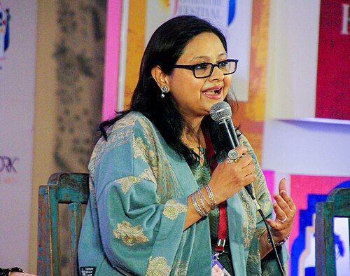 Sohini Mitra, publisher, at the 2025 Jaipur Literature Festival in Jaipur, India.