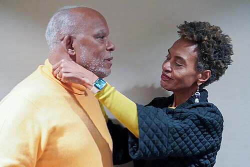 Stanley Nelson Jr and Marcia Smith at the premiere of Once Upon a Time in Harlem during the 2026 Sundance Festival