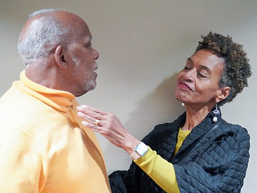 Stanley Nelson Jr and Marcia Smith at the premiere of Once Upon a Time in Harlem during the 2026 Sundance Festival