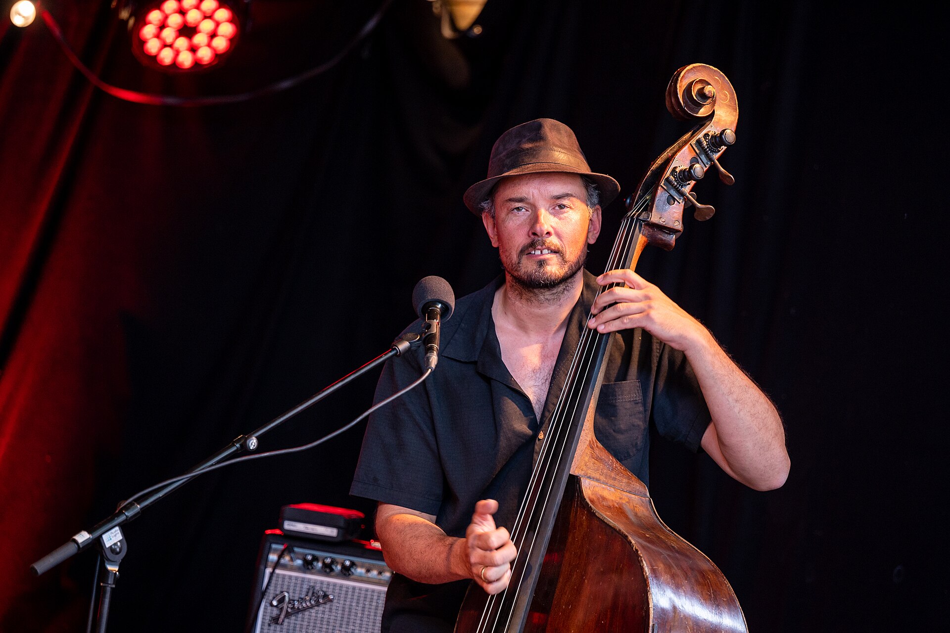 Steinar Raknes performs with the Kjartan Fløgstad Band at Christians Kjeller, Kongsberg Jazzfestival, 8 July 2022