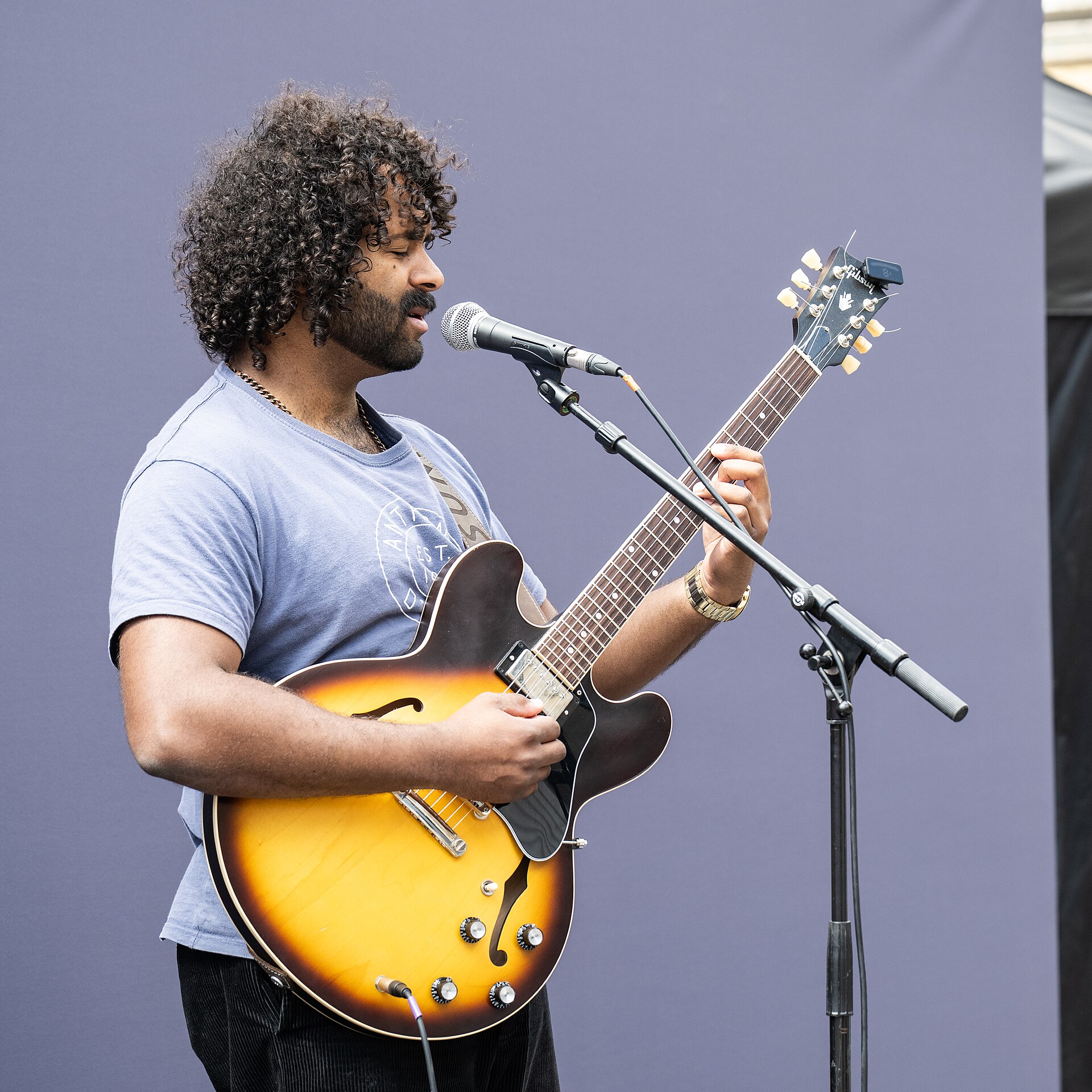 Steven Bamidele, Singer Songwriter, at the 2025 SXSW London festival in London, England.
