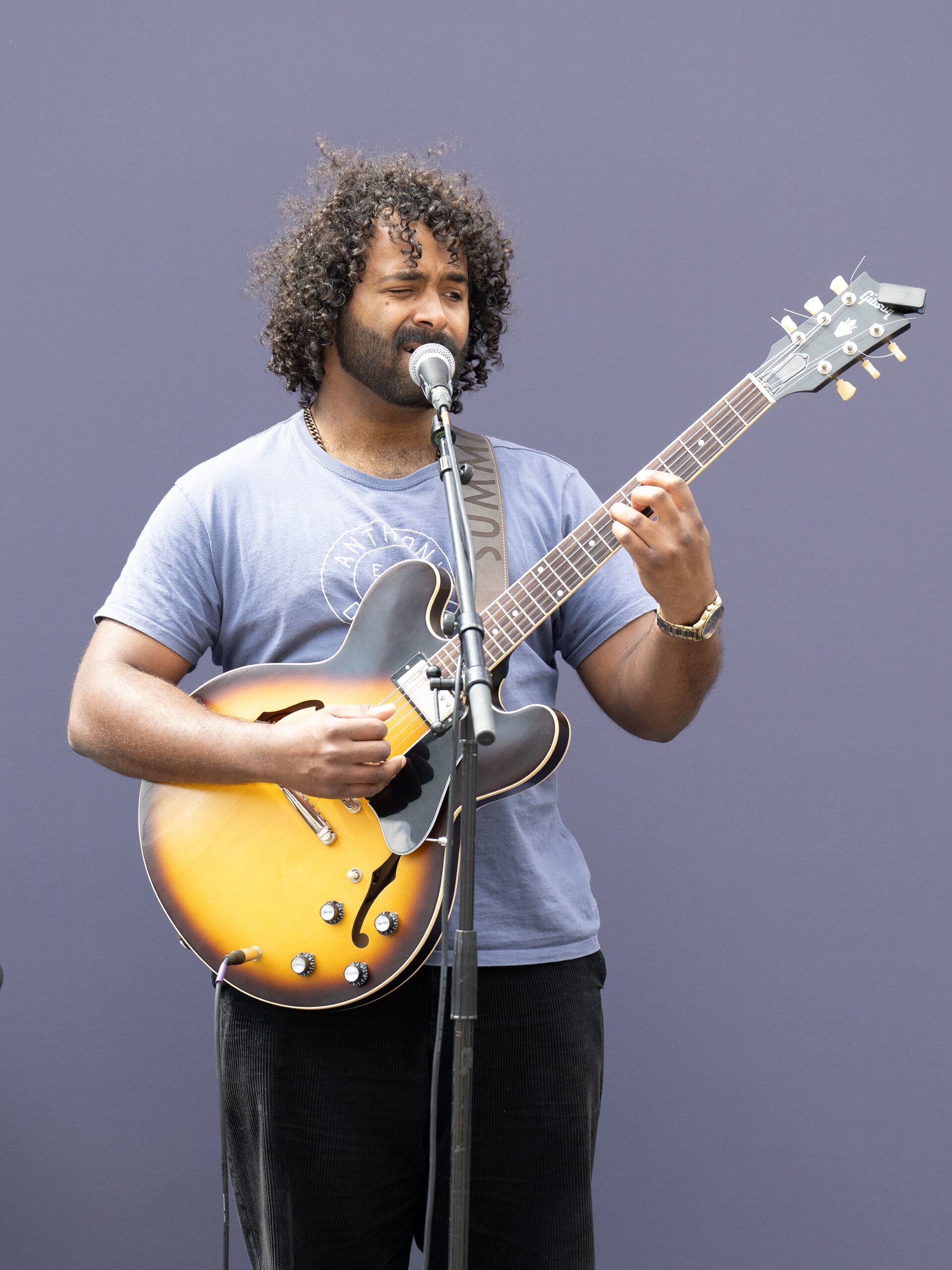 Steven Bamidele, Singer Songwriter, at the 2025 SXSW London festival in London, England.