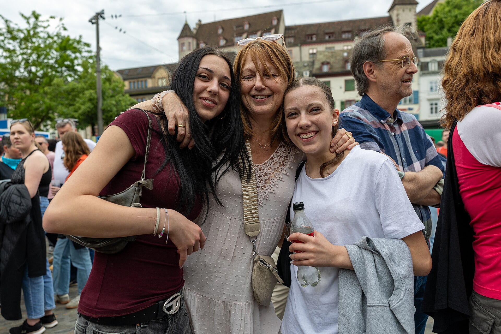 People enjoying the vibes on Eurovision Street in Basel, Switzerland. ESC 2025