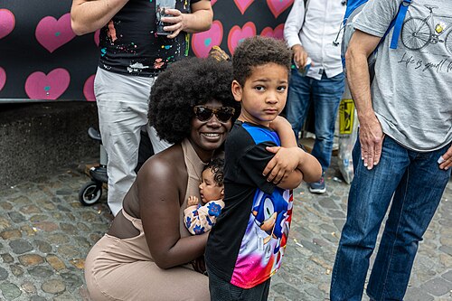 People enjoying the vibes on Eurovision Street in Basel, Switzerland. ESC 2025