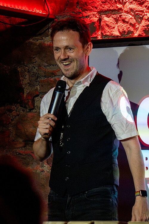 Stuart Laws, comedian, at the 2024 Edinburgh Festival Fringe in Edinburgh, Scotland.
