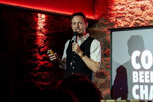 Stuart Laws, comedian, at the 2024 Edinburgh Festival Fringe in Edinburgh, Scotland.
