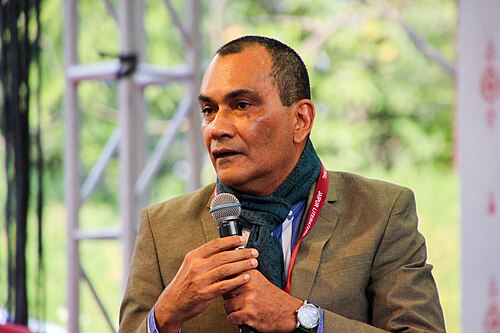 Sudeep Chakravarti, writer, at the 2025 Jaipur Literature Festival in Jaipur, India.