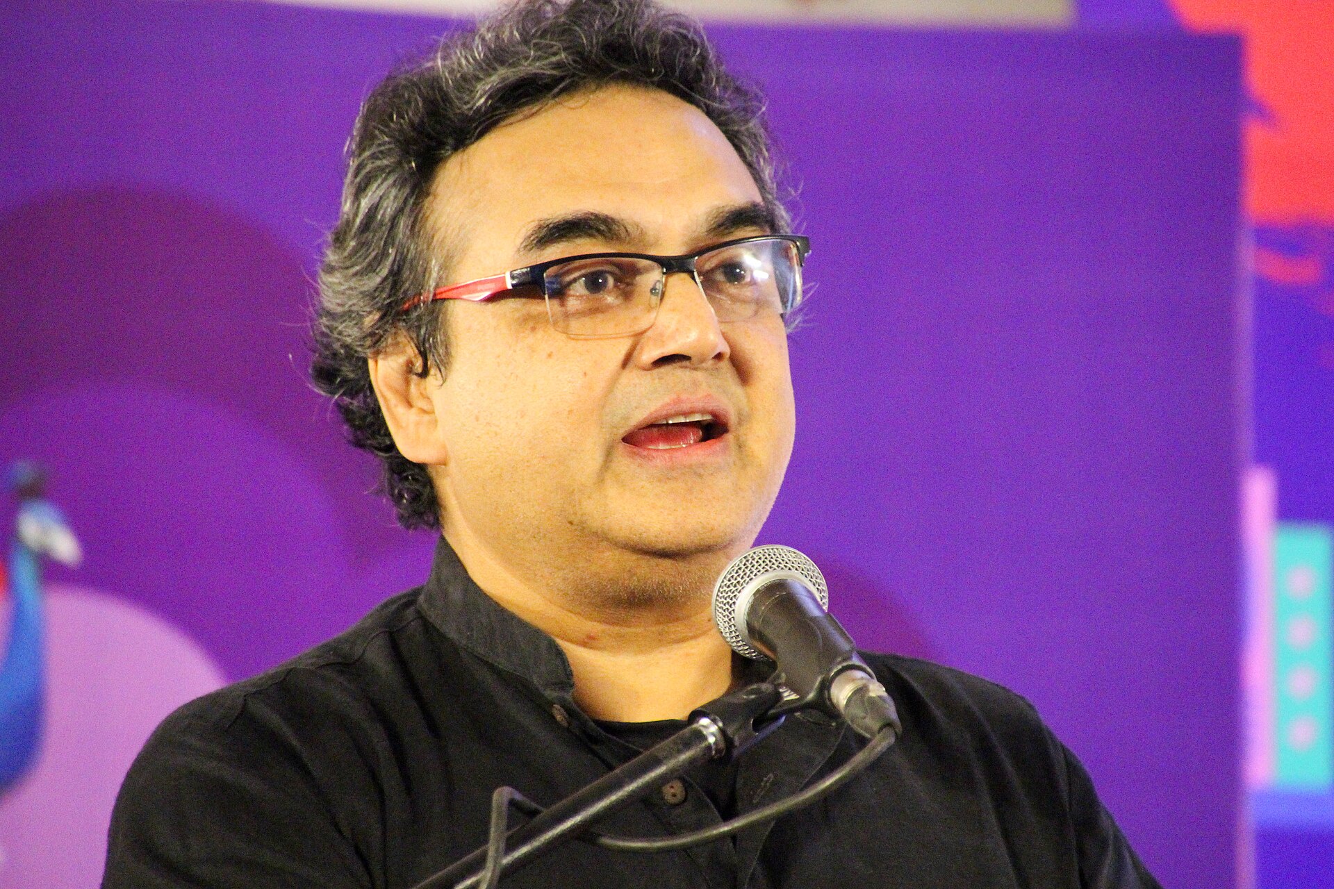 Sudeep Sen, poet, at the 2025 Jaipur Literature Festival in Jaipur, India.