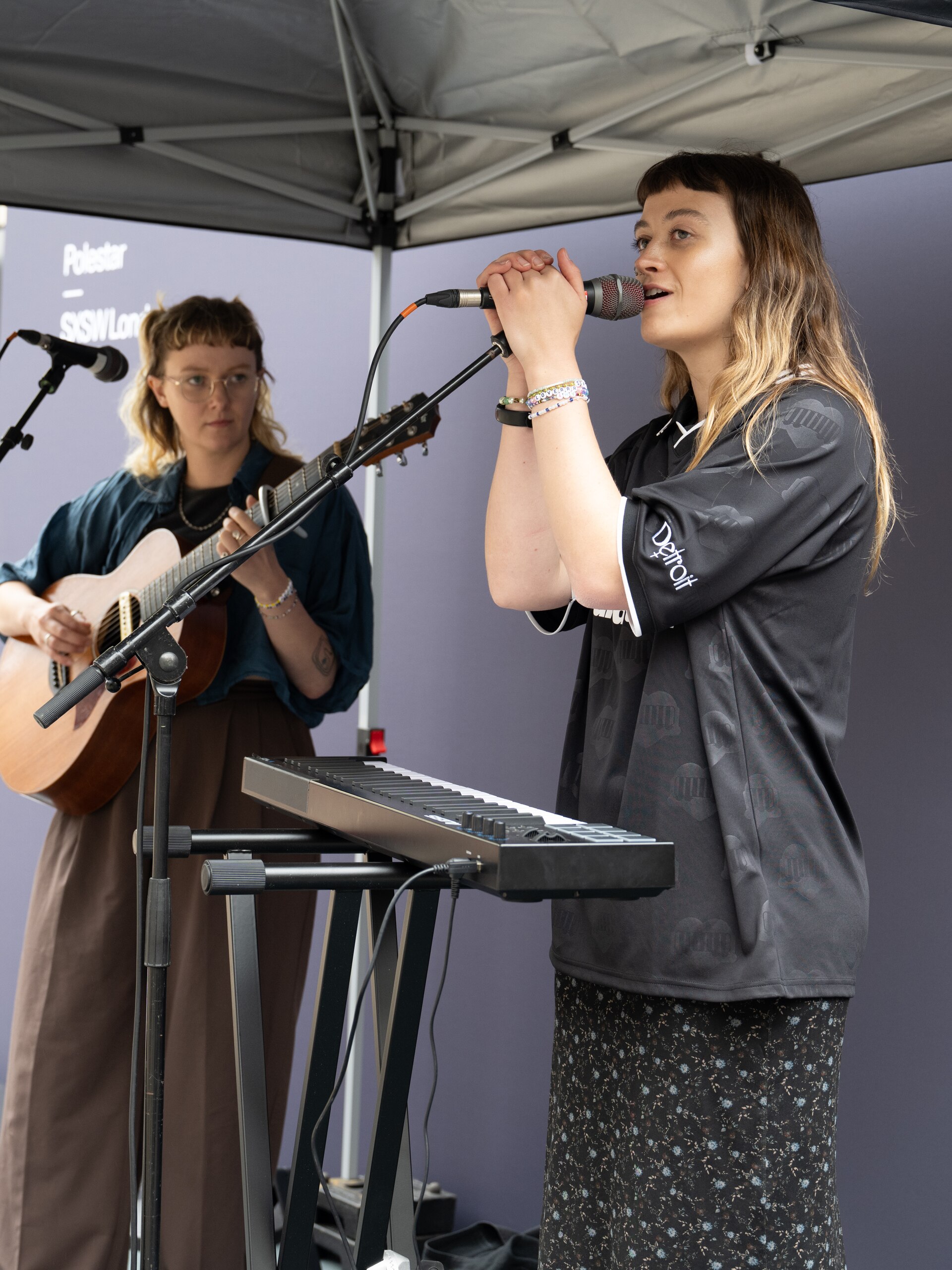 Sunflower Thieves, Pop-Folk duo from Leeds, UK, at the 2025 SXSW London festival in London, England.