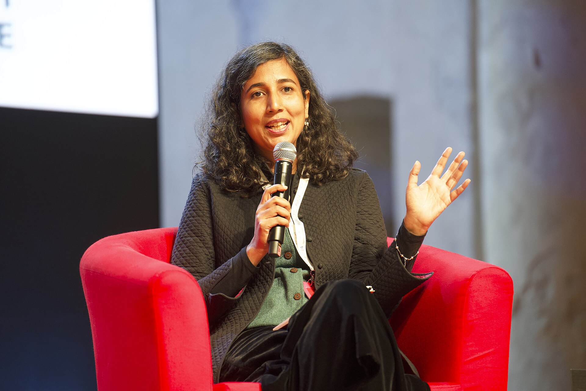 Supriya Sharma, Executive Editor of India digital news organziation Scroll, speaking at the International Journalism Festival 2024 in Perugia, Italy on a panel called How India's independent media are collaborating to cover the parliamentary elections…and beyond.