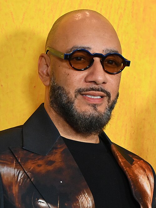 Swizz Beatz & Alicia Keys at the first anniversary celebration for "Hell's Kitchen" on Broadway, April 2025