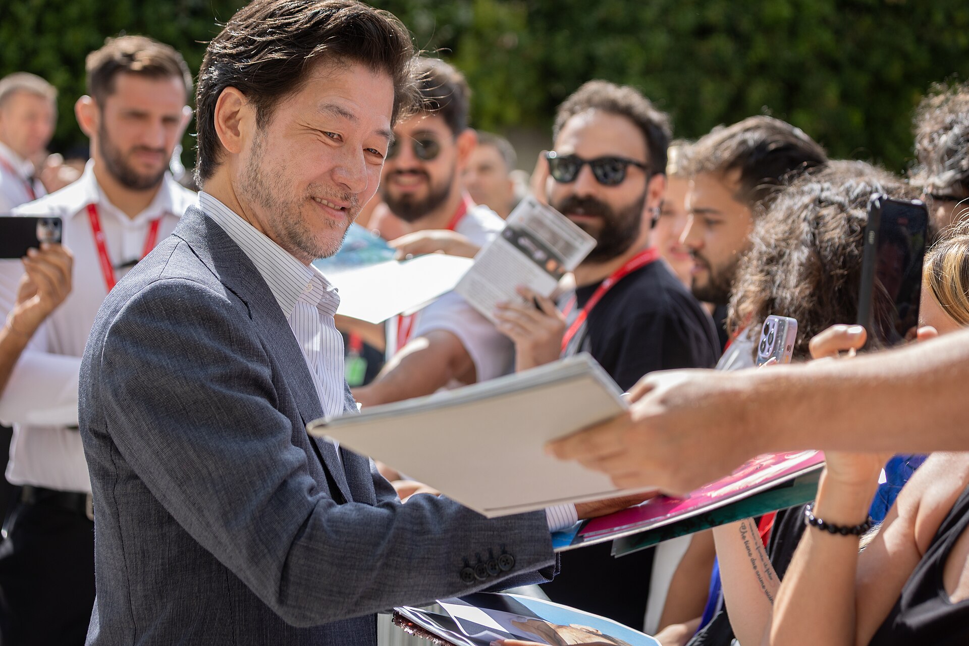 Tadanobu Asano, actor, at 81st Venice International Film Festival in Venice, Italy for the film Broken Rage.
