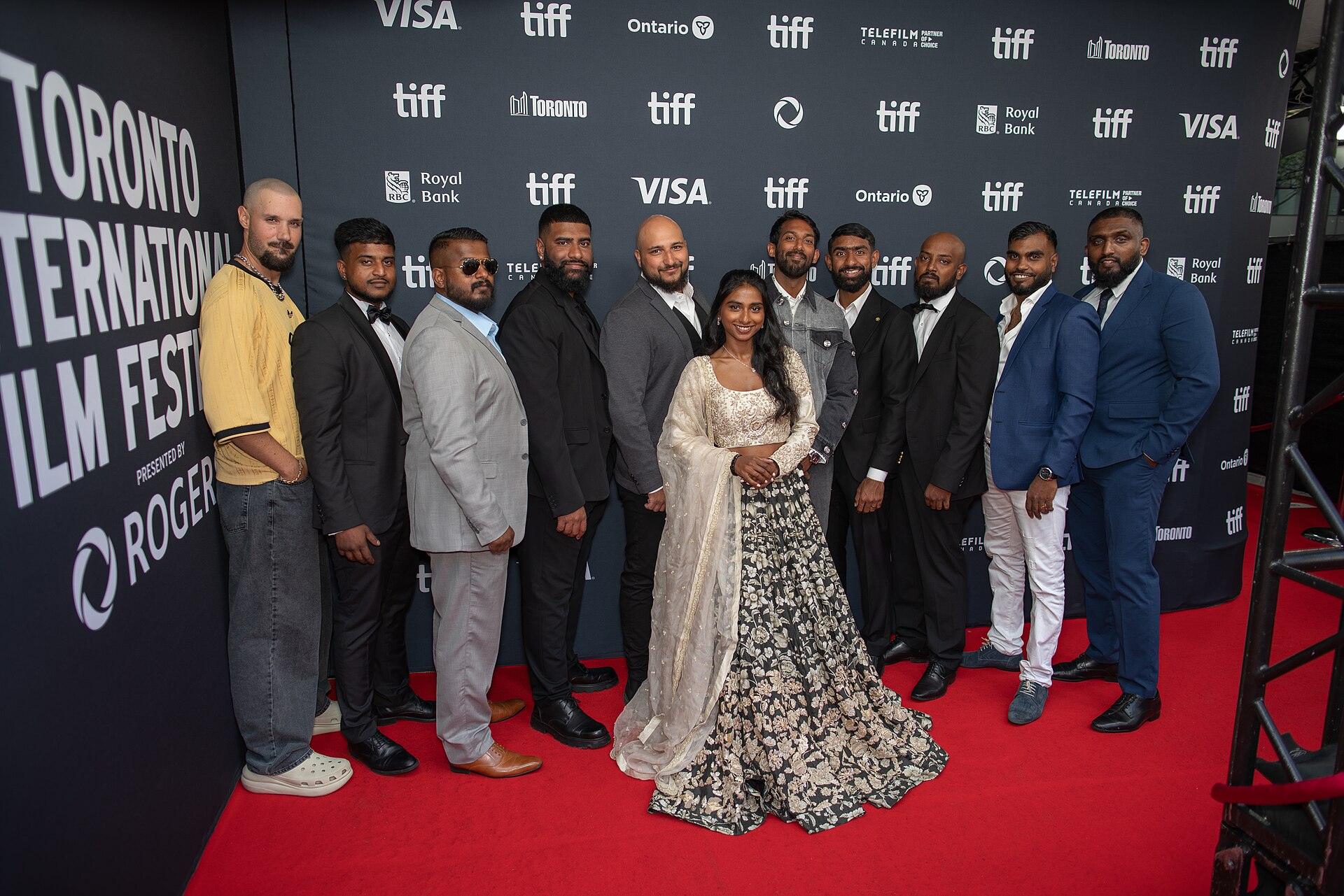 The cast and crew of the film 'Little Jaffna' at the 2024 Toronto International Film Festival