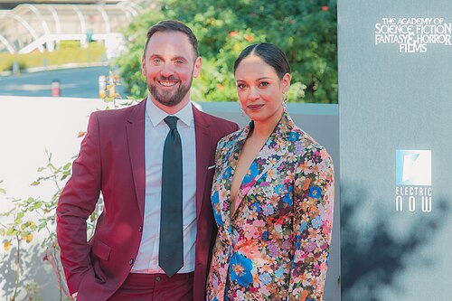 Thomas Hefferon & Cynthia Addai-Robinson at the 53rd Saturn Awards