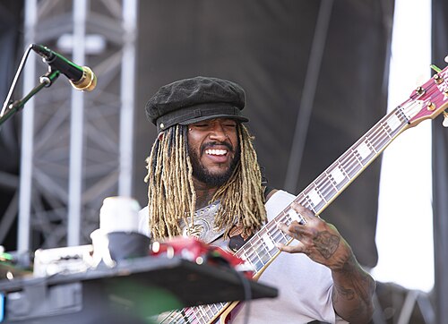 Thundercat at the 2025 Levitate Music and Arts Festival in Massachusetts.