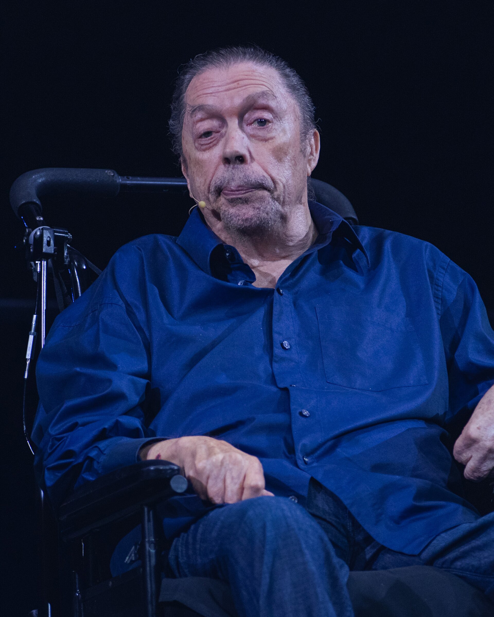 Tim Curry at a Q&A for the 50th anniversary of The Rocky Horror Picture Show in Los Angeles, California