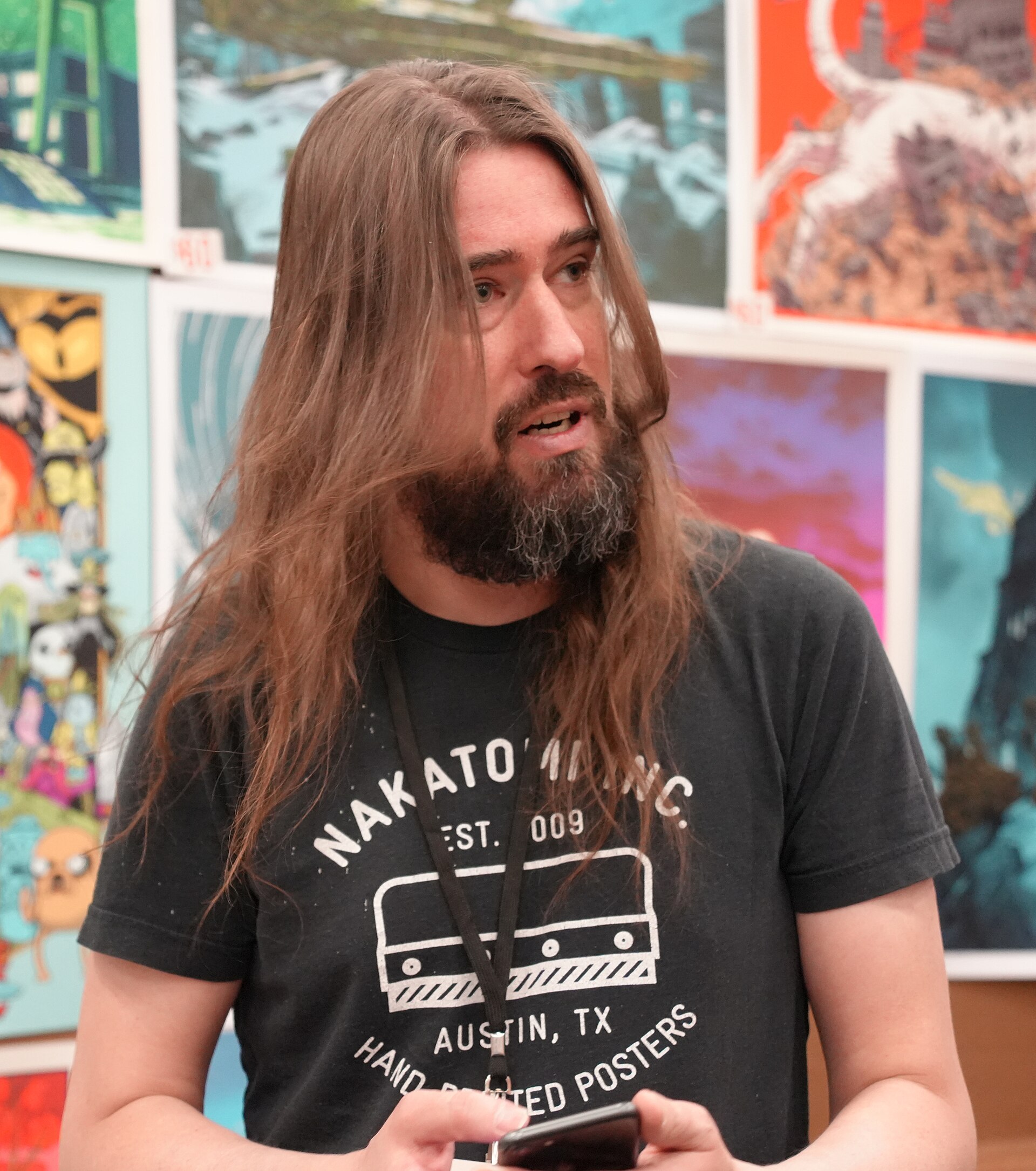 Tim Doyle, Nakatomi, Flatstock exhibit at SXSW 2025 in Austin, Texas in March 2025.