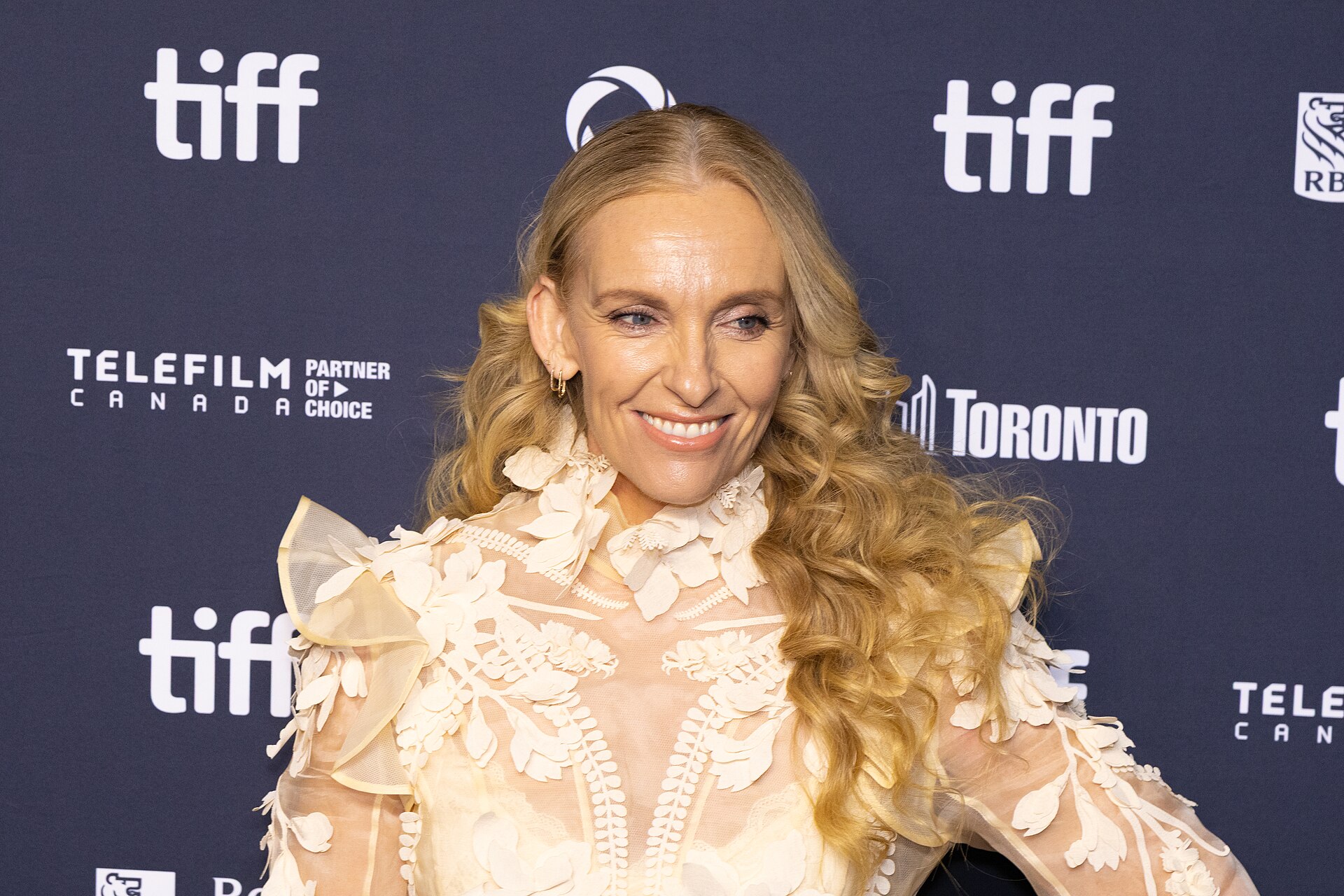 Toni Collette, series regular, at the 2025 Toronto International Film Festival (TIFF) for premiere of Wayward.