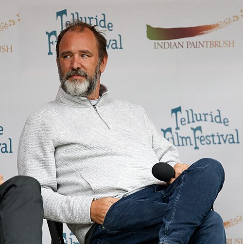 Trey Parker at the 2024 Telluride Film Festival during a panel discussion about documentary ¡Casa Bonita Mi Amor!, a film he stars in.