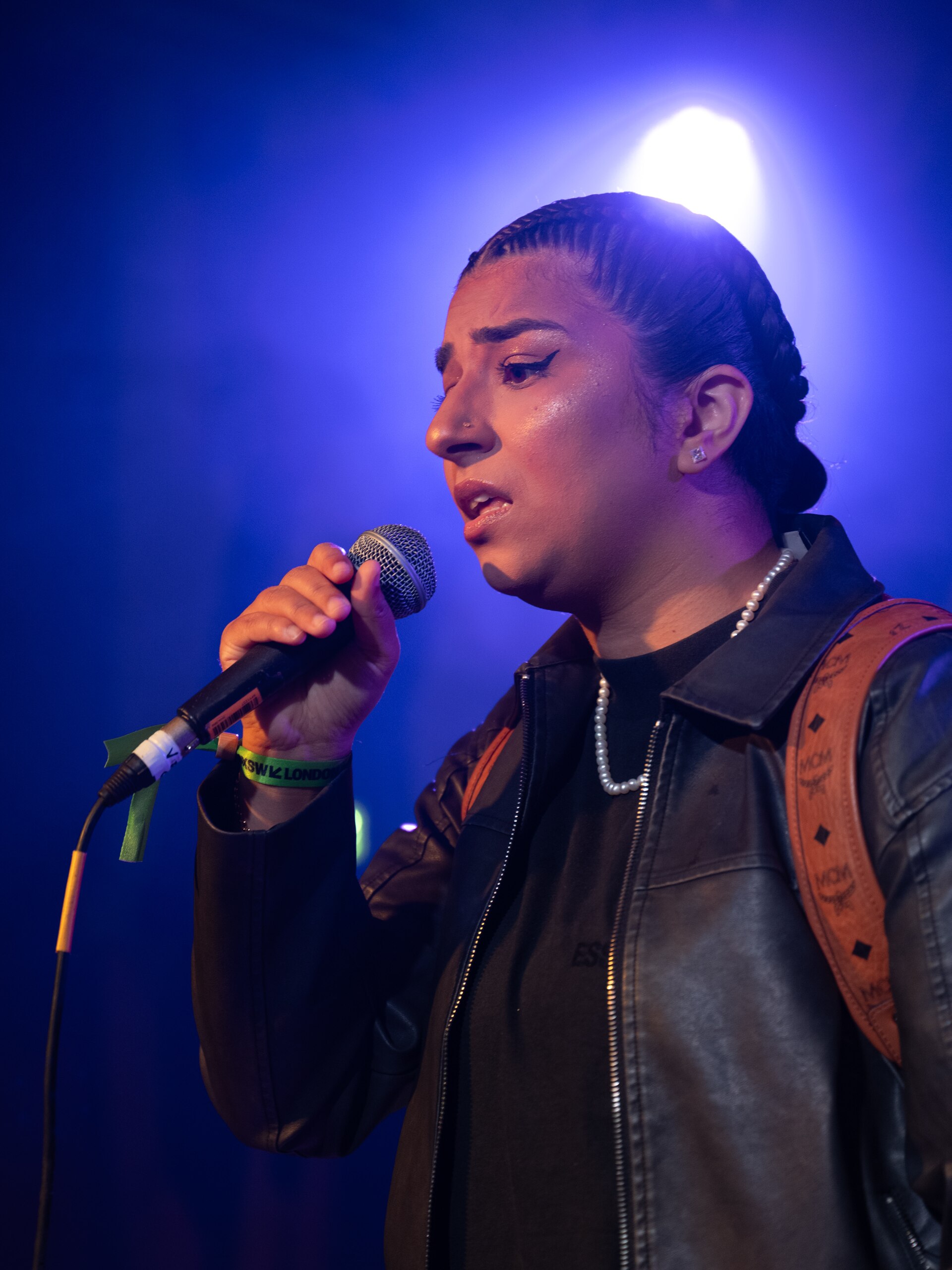 Trisha Tak, singer from Leicester, UK, at the 2025 SXSW London festival in London, England.