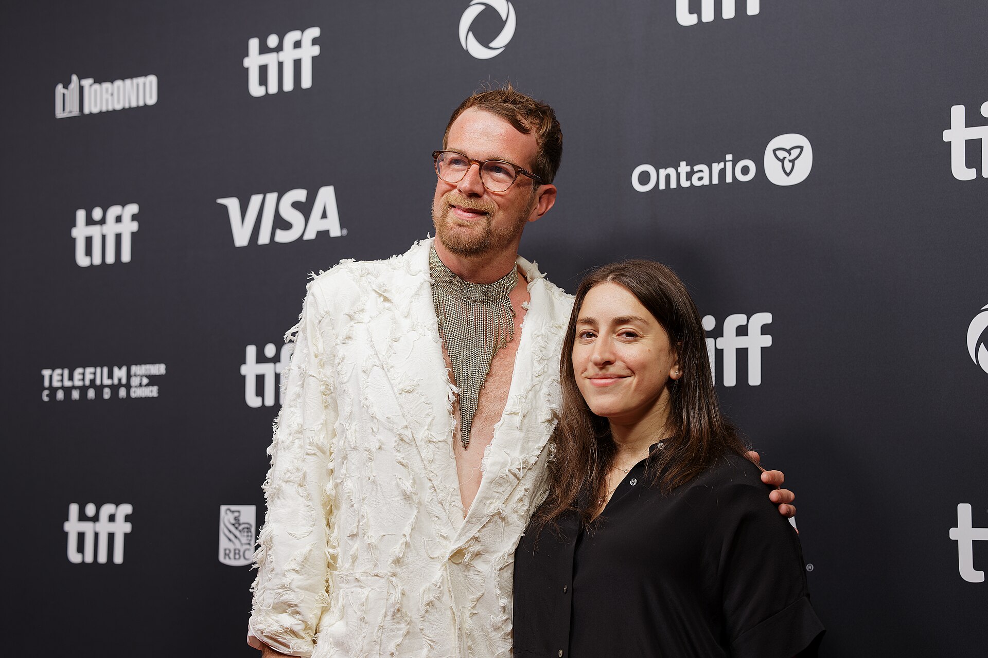 Tristan-Scott Behrends and Lexi Tannenholts at the 2025 Toronto International Film Festival (TIFF) for the movie Dead Lover.