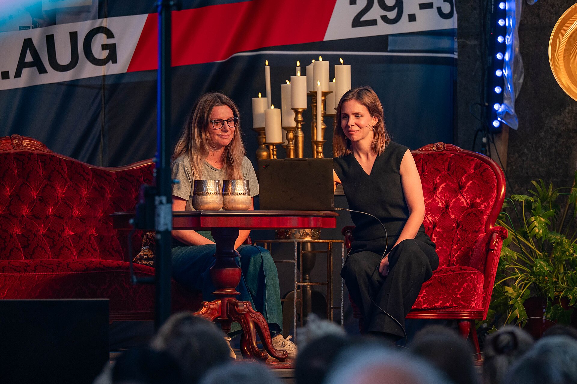 Trude Lorentzen and Irina Tjelle at the True Crime festival in Arendal, Norway, 2025