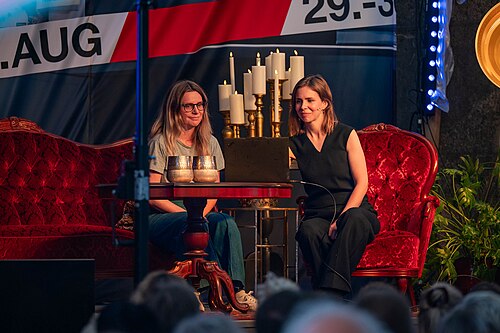 Trude Lorentzen and Irina Tjelle at the True Crime festival in Arendal, Norway, 2025