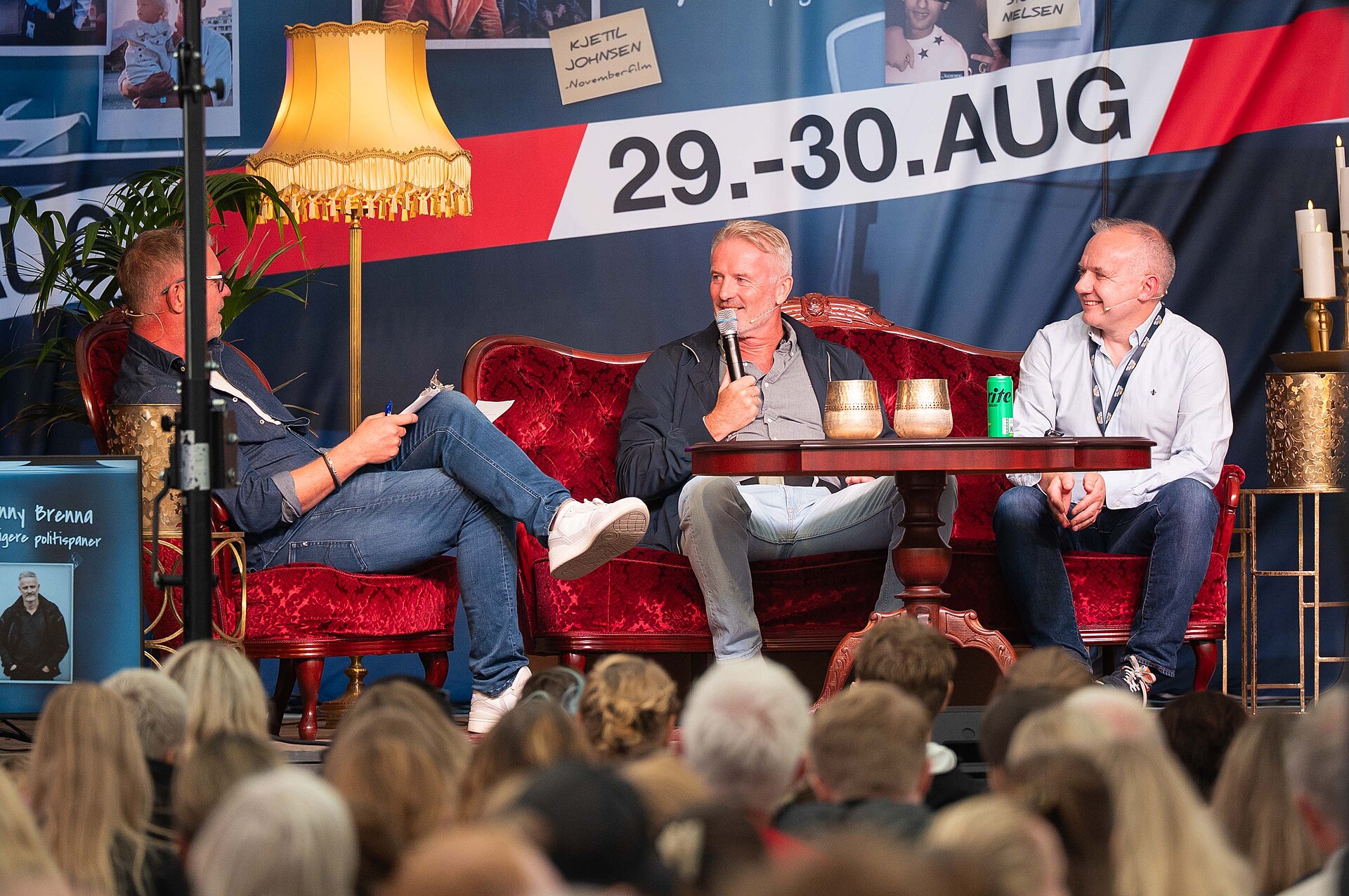 Johnny Brenna and Erlend Frafjord at the True Crime Festival in Arendal, Norway, 2025