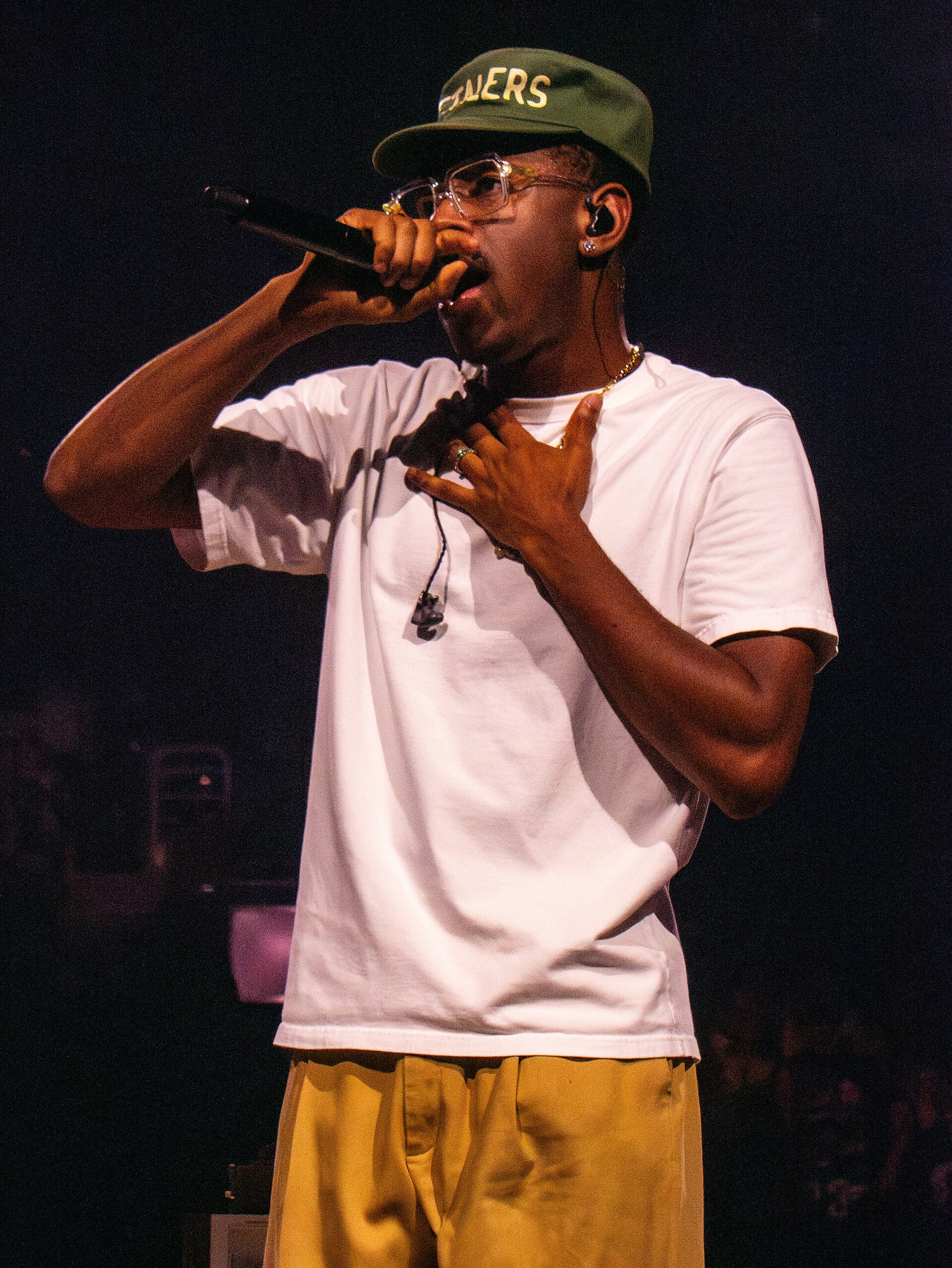 Tyler, The Creator performing at Scotiabank Arena in Toronto, Ontario in 2025 as part of his CHROMAKOPIA tour.