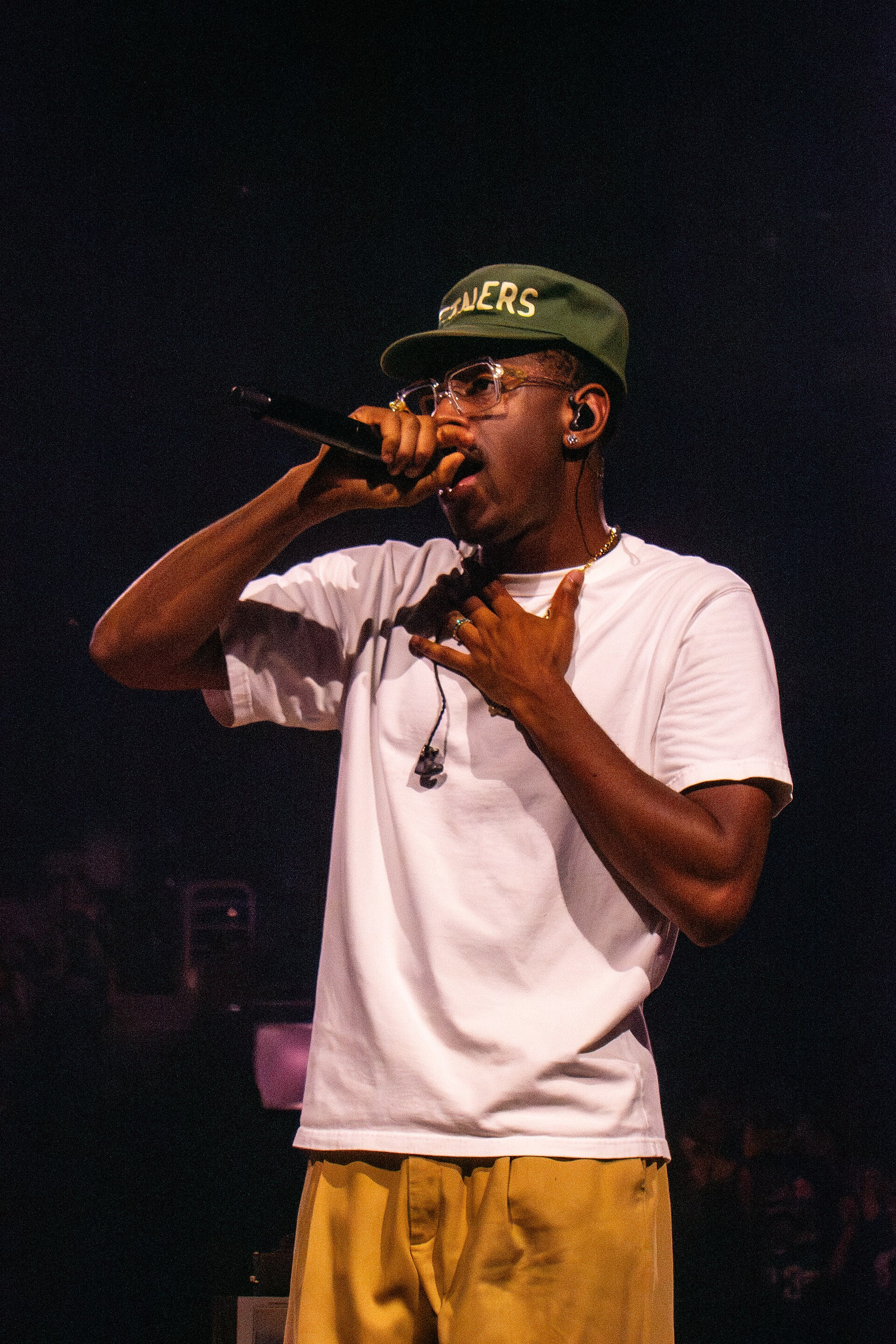 Tyler, The Creator performing at Scotiabank Arena in Toronto, Ontario in 2025 as part of his CHROMAKOPIA tour.