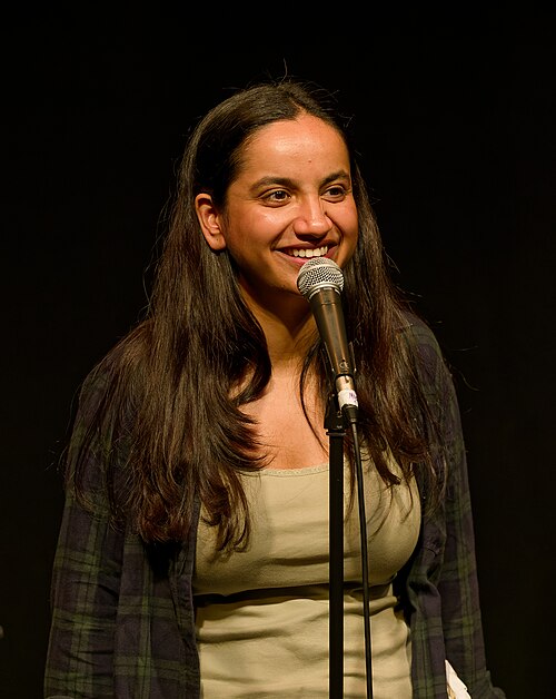 Urooj Ashfaq, comedian, at the 2024 Edinburgh Festival Fringe in the show, It's Funny To Me (Work in Progress).