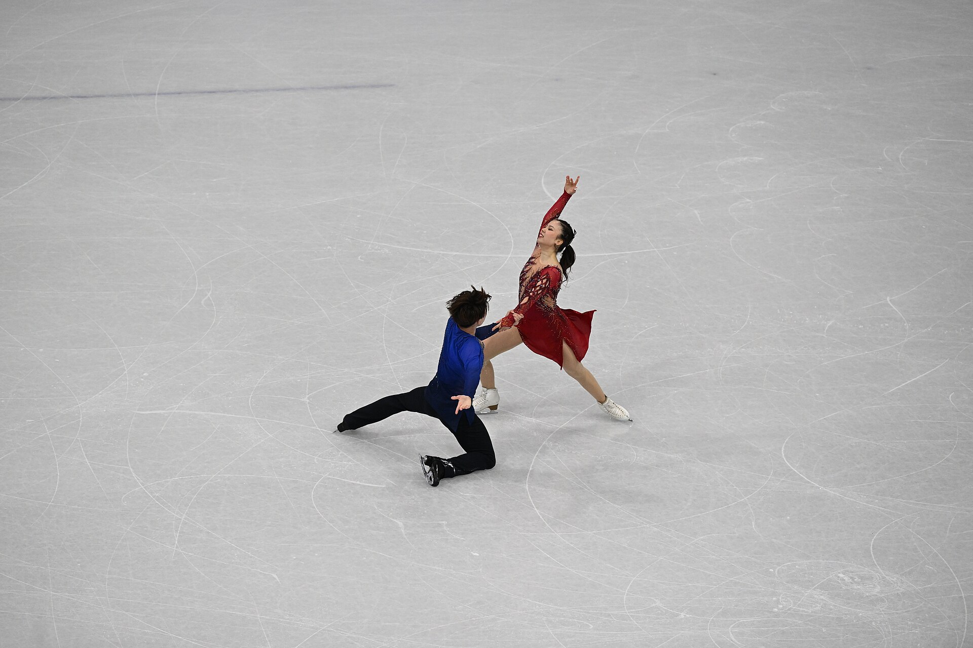 MILAN, ITALY - 07 FEBRUARY 2026: Utana Yoshida and Masaya Morita of Japan compete during the Figure Skating Team Event Ice Dance-Free Dance  at the Olympic Winter Games Milano Cortina 2026  Milano Ice Skating Arena on February 07, 2026 in Milan, Italy