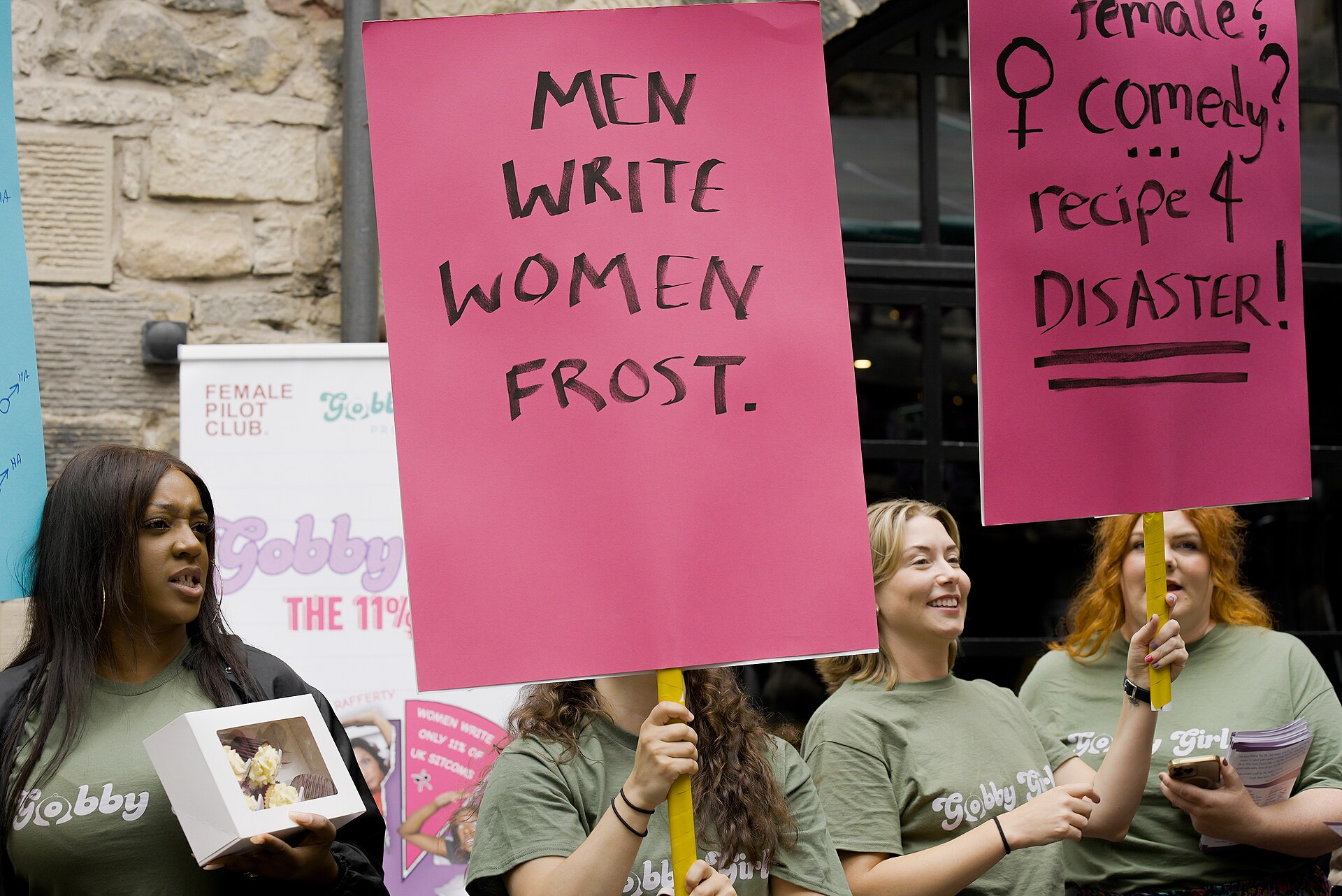 Verona Rose, Bec Bartley, and Lauren Davidson of "Gobby Girls: The 11% Club" at the 2025 Edinburgh Festival Fringe.