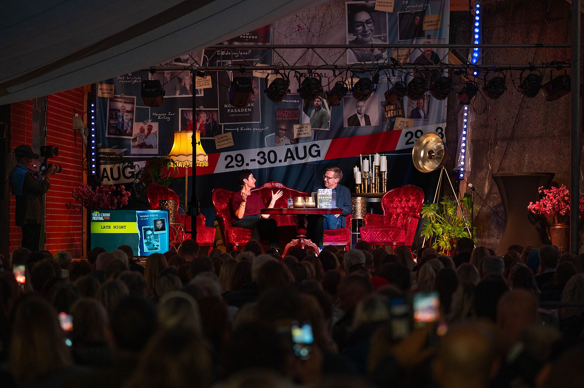 Veronica Orderud interviewed by Øystein Milli at the True Crime festival in Arendal, Norway, 2025