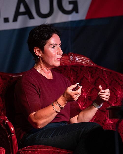 Veronica Orderud at the True Crime festival in Arendal, Norway, 2025