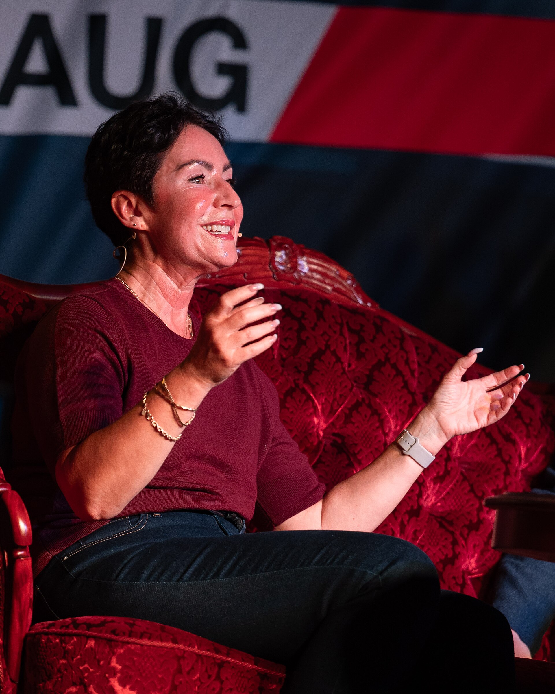 Veronica Orderud at the True Crime festival in Arendal, Norway, 2025