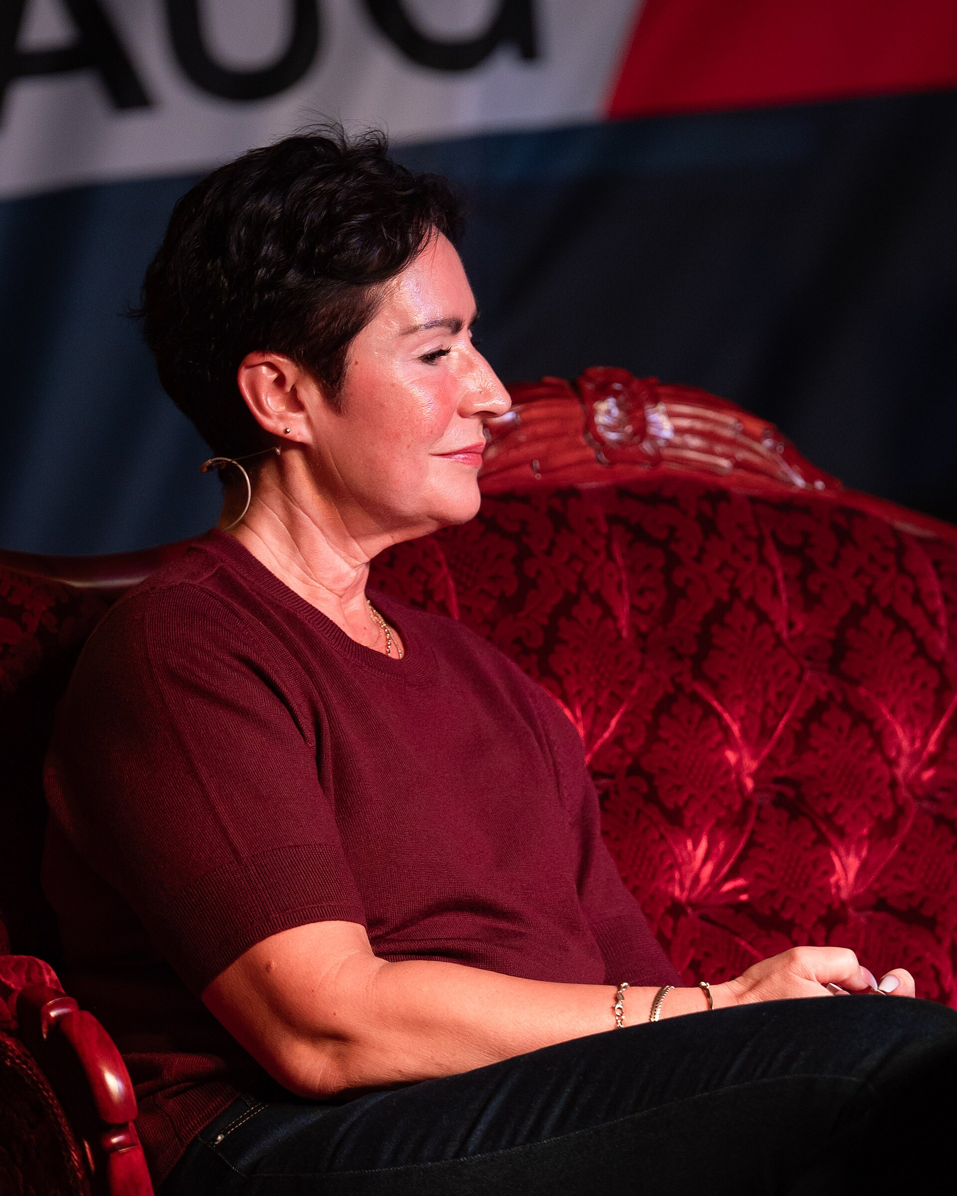 Veronica Orderud at the True Crime festival in Arendal, Norway, 2025