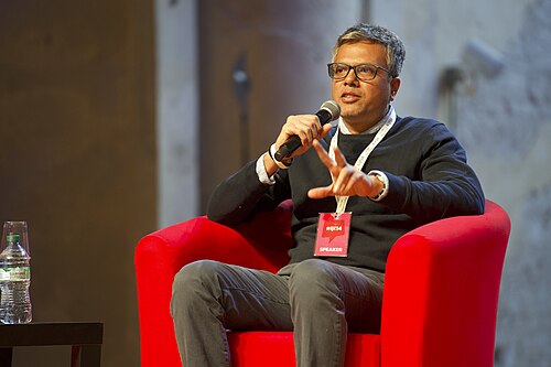Vignesh Vellore, co-founder and CEO of The News Minute, speaking at the International Journalism Festival 2024 in Perugia, Italy.