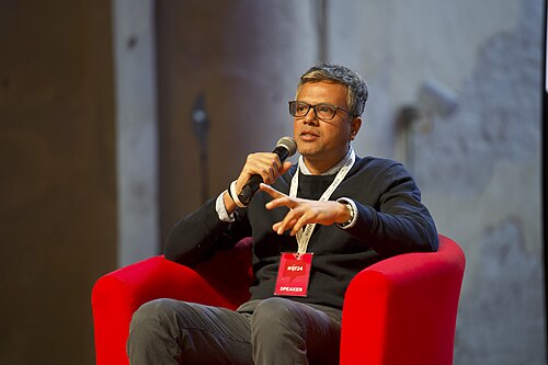 Vignesh Vellore, co-founder and CEO of The News Minute, speaking at the International Journalism Festival 2024 in Perugia, Italy.