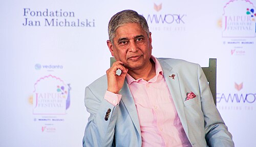 Vikas Swarup, author and former diplomat, at the 2024 Jaipur Literature Festival in Jaipur, India.