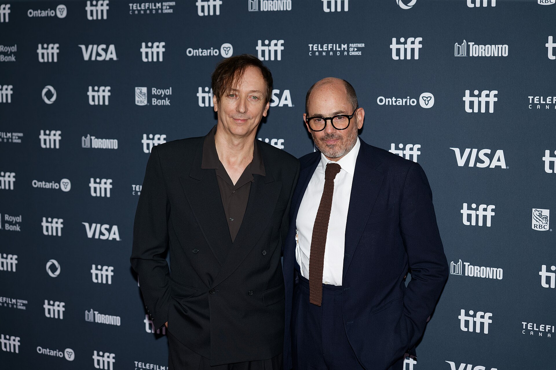 Volker Bertelmann and Edward Berger at the 2024 Toronto International Film Festival (TIFF) for the movie Conclave.